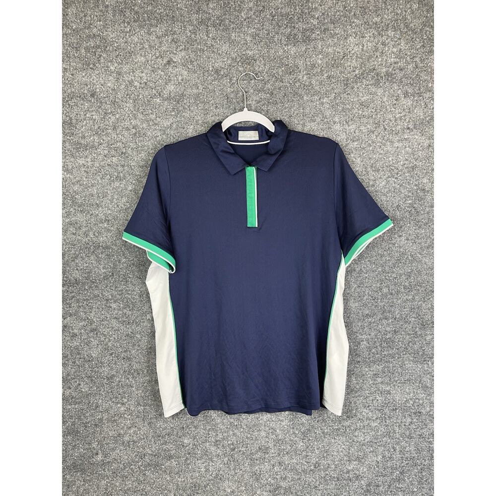 Callaway Women's Golf Polo XL OPTI-DRI Short Sleeve Blue, White and Green